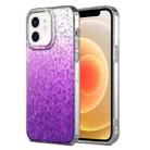 For iPhone 12 Dynamic Colorful Rhombus Diamond Series PC + TPU Phone Case(Purple) - 1