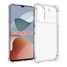 For ZTE Blade A54 Shockproof Non-slip Thickening TPU Phone Case(Transparent) - 1