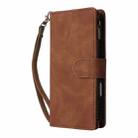 For iPhone 16 Pro Max Multifunctional Multi-Card Wallet Phone Leather Case(Brown) - 2