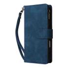 For iPhone 16 Pro Max Multifunctional Multi-Card Wallet Phone Leather Case(Blue) - 2