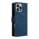 For iPhone 16 Pro Max Multifunctional Multi-Card Wallet Phone Leather Case(Blue) - 3