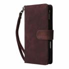 For iPhone 16 Pro Multifunctional Multi-Card Wallet Phone Leather Case(Coffee) - 2