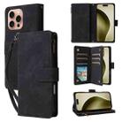 For iPhone 16 Pro Multifunctional Multi-Card Wallet Phone Leather Case(Black) - 1