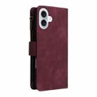 For iPhone 16 Plus Multifunctional Multi-Card Wallet Phone Leather Case(Wine Red) - 3