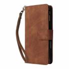 For iPhone 16 Plus Multifunctional Multi-Card Wallet Phone Leather Case(Brown) - 2