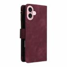 For iPhone 16 Multifunctional Multi-Card Wallet Phone Leather Case(Wine Red) - 3