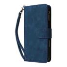 For iPhone 16 Multifunctional Multi-Card Wallet Phone Leather Case(Blue) - 2