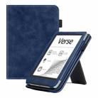 For Pocketbook Verse / Verse Pro Calfskin Leather Smart Tablet Case(Blue) - 1