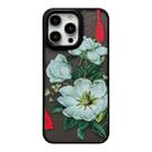For iPhone 15 Pro Max Skin Feel Matte TPU+PC Shockproof Phone Case(Camellia) - 1