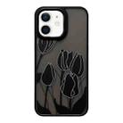 For iPhone 12 Skin Feel Matte TPU+PC Shockproof Phone Case(Tulip) - 1
