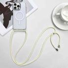 For iPhone 15 Pro MagSafe Magnetic PC + TPU Phone Case with Lanyard(Creamy White) - 1