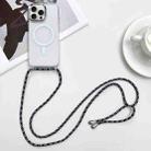 For iPhone 15 Pro MagSafe Magnetic PC + TPU Phone Case with Lanyard(Colorful Black) - 1