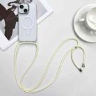 For iPhone 15 Plus MagSafe Magnetic PC + TPU Phone Case with Lanyard(Creamy White) - 1