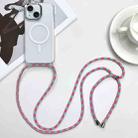 For iPhone 15 MagSafe Magnetic PC + TPU Phone Case with Lanyard(Blueberry Houndstooth) - 1