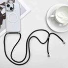 For iPhone 15 MagSafe Magnetic PC + TPU Phone Case with Lanyard(Black) - 1