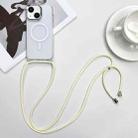 For iPhone 14 Plus MagSafe Magnetic PC + TPU Phone Case with Lanyard(Creamy White) - 1