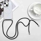 For iPhone 14 Plus MagSafe Magnetic PC + TPU Phone Case with Lanyard(Black) - 1