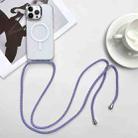 For iPhone 14 Pro MagSafe Magnetic PC + TPU Phone Case with Lanyard(Purple Blue Apricot) - 1