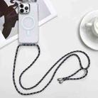 For iPhone 14 Pro MagSafe Magnetic PC + TPU Phone Case with Lanyard(Colorful Black) - 1