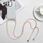 For iPhone 12 MagSafe Magnetic PC + TPU Phone Case with Lanyard(Pink Gold) - 1