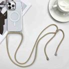 For iPhone 12 Pro Max MagSafe Magnetic PC + TPU Phone Case with Lanyard(Khaki) - 1