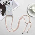 For iPhone 11 Pro Max MagSafe Magnetic PC + TPU Phone Case with Lanyard(Pink Gold) - 1