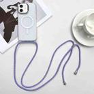 For iPhone 11 MagSafe Magnetic PC + TPU Phone Case with Lanyard(Purple Blue Apricot) - 1
