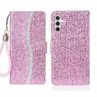 For Samsung Galaxy S24+ 5G Glitter Powder Filp Leather Phone Case(Pink) - 1