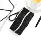 For Samsung Galaxy A15 5G Glitter Powder Filp Leather Phone Case(Black) - 2