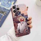 For iPhone 15 Pro Precise Hole Oil Painting Glossy PC Phone Case(Tower) - 1