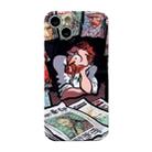 For iPhone 15 Precise Hole Glossy PC Phone Case(Magazines) - 1