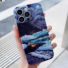 For iPhone 15 Pro Max Precise Hole Oil Painting Pattern PC Phone Case(Sea Wave) - 1