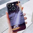 For iPhone 15 Plus Precise Hole Oil Painting Pattern PC Phone Case(Shine) - 1