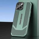 For iPhone 15 Ice Sense Heat Dissipation Electroplating Frosted Phone Case(Light Green) - 1