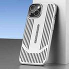 For iPhone 15 Ice Sense Heat Dissipation Electroplating Frosted Phone Case(Silver) - 1