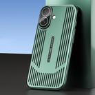 For iPhone 16 Ice Sense Heat Dissipation Electroplating Frosted Phone Case(Light Green) - 1