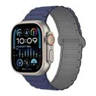 For Apple Watch Ultra 2 49mm I-Shaped Magnetic Silicone Watch Band(Indigo Gray) - 1