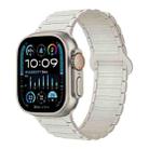 For Apple Watch Ultra 2 49mm I-Shaped Magnetic Silicone Watch Band(Starlight) - 1