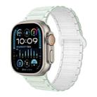 For Apple Watch Ultra 2 49mm I-Shaped Magnetic Silicone Watch Band(Mint White) - 1