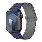 For Apple Watch Series 9 45mm I-Shaped Magnetic Silicone Watch Band(Indigo Gray) - 1