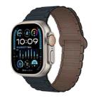 For Apple Watch Ultra 49mm I-Shaped Magnetic Silicone Watch Band(Midnight Chocolate) - 1