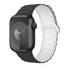 For Apple Watch Series 8 41mm I-Shaped Magnetic Silicone Watch Band(Black White) - 1