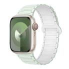 For Apple Watch SE 2022 40mm I-Shaped Magnetic Silicone Watch Band(Mint White) - 1
