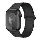 For Apple Watch 38mm I-Shaped Magnetic Silicone Watch Band(Black) - 1