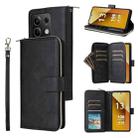 For Xiaomi Redmi Note 13 5G Global 9 Card Slots Zipper Wallet Bag Leather Phone Case(Black) - 1