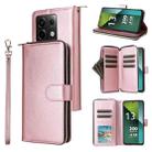 For Xiaomi Redmi Note 13 Pro 5G Global 9 Card Slots Zipper Wallet Bag Leather Phone Case(Rose Gold) - 1