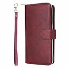 For Xiaomi Redmi Note 13 Pro 5G Global 9 Card Slots Zipper Wallet Bag Leather Phone Case(Wine Red) - 2