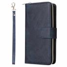 For Xiaomi Redmi Note 13 Pro 4G 9 Card Slots Zipper Wallet Bag Leather Phone Case(Blue) - 2