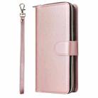 For Redmi Note 12 4G Global 9 Card Slots Zipper Wallet Bag Leather Phone Case(Rose Gold) - 2