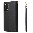 For Redmi Note 11 Pro Global 9 Card Slots Zipper Wallet Bag Leather Phone Case(Black) - 3